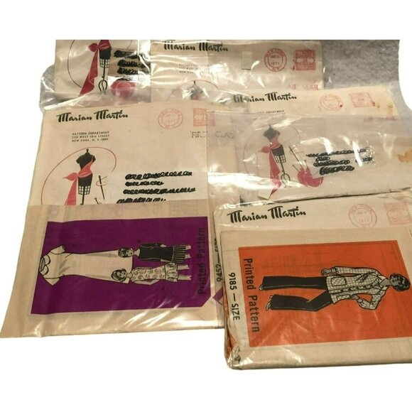 VTG SEWING PATTERNS 1969 SIZE 12 MARIAN MARTIN LOT OF 5 UNUSED UNCUT - Picture 1 of 5